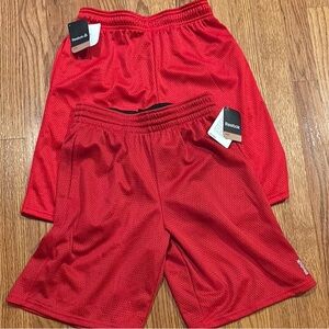 Reebok Kids' Red Athletic Mesh Shorts - 2 Pack